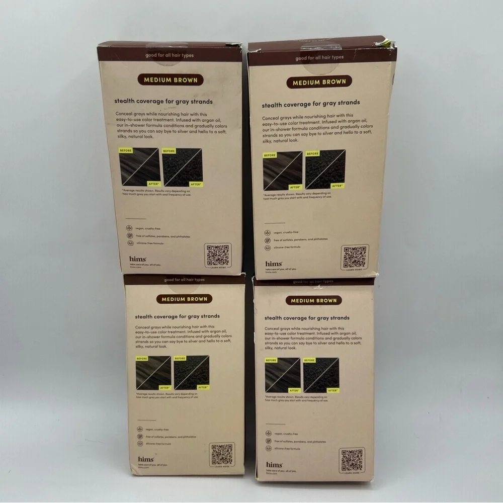 4X HIMS Hair Color & Conditioner Under Cover Medium Brown Semi-permanent